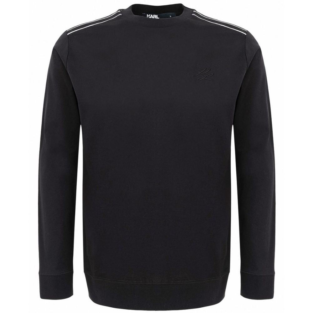 KARL LAGERFELD WITH SIDE MINI INITIALS MEN BLACK SHIRT